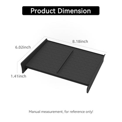 Center Console Organizer for Toyota RAV4 2026 Central Control Storage Box Insert Tray ABS and PVC Interior Auto Accessories Black 2PCS (26RAV4 Center Box)