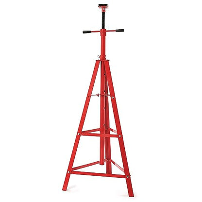 Adjustable Under Hoist Tripod Stand 2 Ton High Lift Jack Stand Reach (Red)