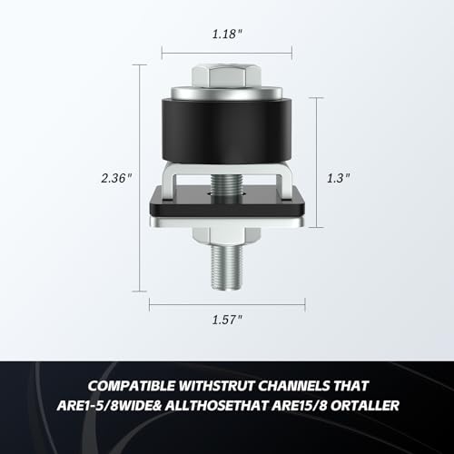 Anti Skid designTrolley Roller Wheels Limit Trolley Assembly Positioning for Unistrut Strut Channel with 1 (Anti-slip design Pack of 2)
