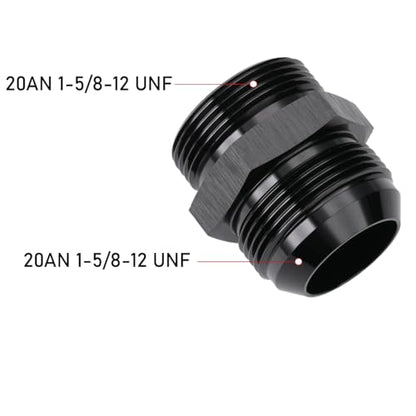 20AN Male Flare to 20AN ORB O (20AN to 20AN ORB / Black - 2PCS)