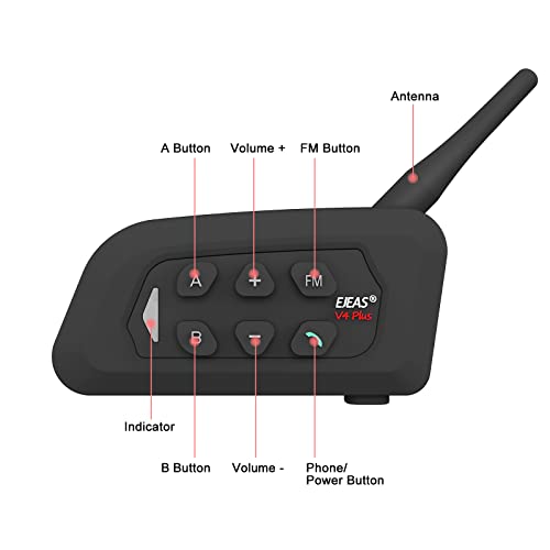 V4 Plus Motorcycle Bluetooth Headset (4 Pack)