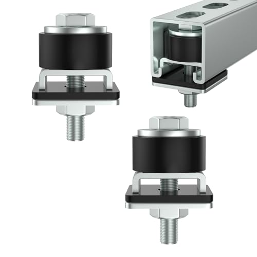 Anti Skid designTrolley Roller Wheels Limit Trolley Assembly Positioning for Unistrut Strut Channel with 1 (Anti-slip design Pack of 2)