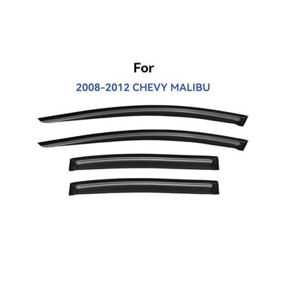 Window Visors Rain Guards for 2008 2009 2010 2011 2012 Chevy Malibu (2008-2012 Chevy Malibu)