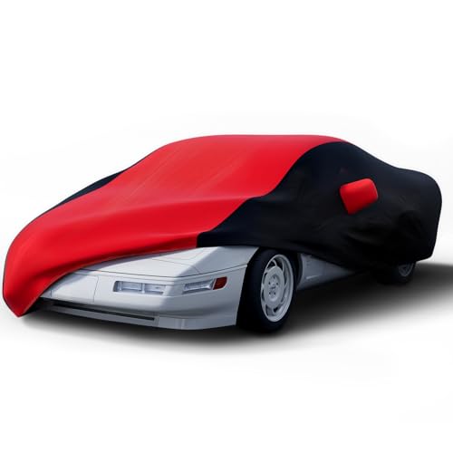 Waterproof Car Cover Custom for Chevy Corvette 1984 (Red Black / Corvette C4)