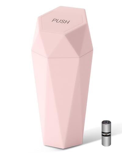 Car Trash Can with Lid (Pink)