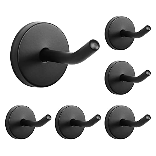 Coat Hooks Wall Mount Hooks for Hanging Hat Hurse Robe (Matte Black / 2 Inch (Wall))