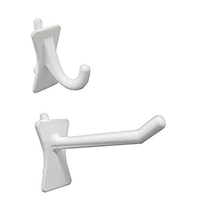 PegPro® J & 2" Hooks Kit for Standard “Wood Fiber” pegboard (J & 2" Hook - 50 Count / White)