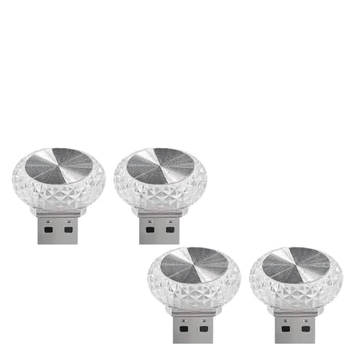 4 PCS USB LED Car Interior Atmosphere Lamp (Colorful)