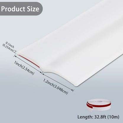 Garage Door Top and Sides Seal Strip (32.8 FT / White)