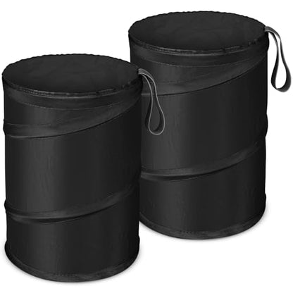 Car Trash Can (Black / 2.6 Gallons-2 Packs)