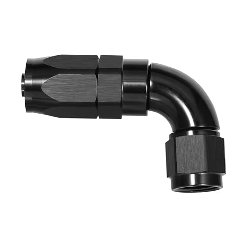 12AN 90 Degree One Piece Full Flow Hose End Fitting Swivel for CPE Braided Hose (12AN / 90 Degree)