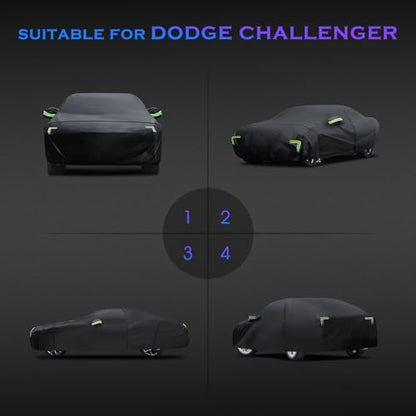 Car Cover Custom Fit for Dodge Challenger 2008 (Fit for Dodge Challenger Black)
