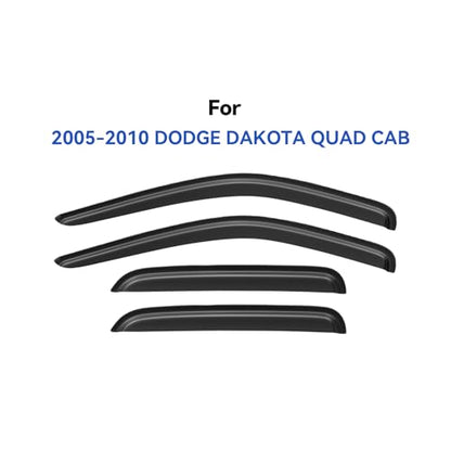 Window Visors Rain Guards for 2005 (2005-2010 Dodge Dakota Crew Cab)