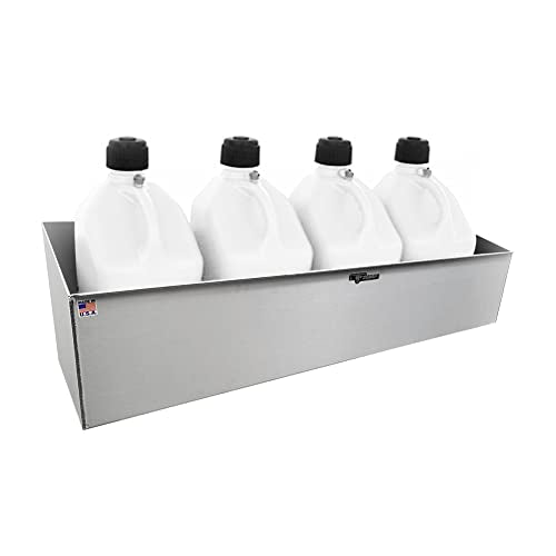 431 Utility Fuel Jug Rack Holder Shelf 46" Fits 4 Five Gallon Jugs (Silver)