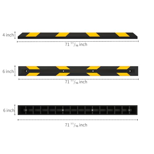 Heavy Duty Parking Curb Wheel Stop (72" - 2Pack)