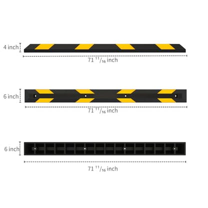 Heavy Duty Parking Curb Wheel Stop (72" - 2Pack)