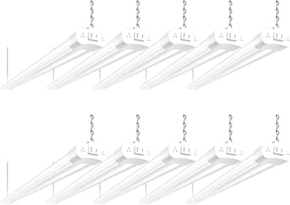 10 Pack 4FT Linkable LED Utility Light Fixture (White / 4FT-42W)