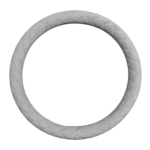 Soft Car Steering Wheel Cover for Sedan (Gray / Large Size[15" 1/2-16"](39-41cm))