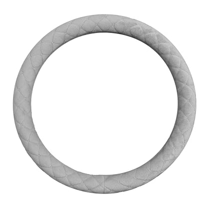 Soft Car Steering Wheel Cover for Sedan (Gray / Large Size[15" 1/2-16"](39-41cm))