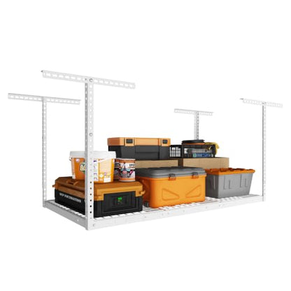 3x6ft Overhead Ceiling Garage Storage Rack (White / 3x6ft)