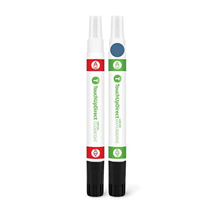 8T0 Blazing Blue Metallic Compatible with Toyota Exact Match Touch Up Paint Combo (Combo - Essential Kit / Blazing Blue Metallic)