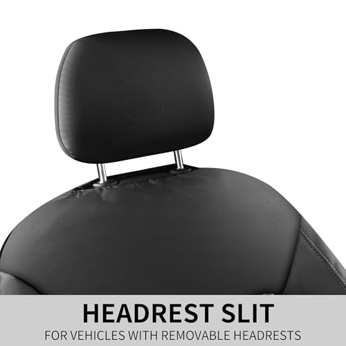 Faux Leather Front Car Seat Covers (N1 Black / Front Seat)