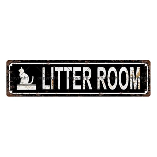 LITTER ROOM SPACE Metal Tin Street Sign Bar Cafe Garage Cave Home Room Wall Bathroom Farmhouse Garden Porch Patio Decor (LITTER ROOM)