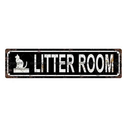 LITTER ROOM SPACE Metal Tin Street Sign Bar Cafe Garage Cave Home Room Wall Bathroom Farmhouse Garden Porch Patio Decor (LITTER ROOM)