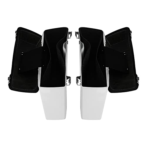 Motorcycle Saddle bags Hard Saddlebags For Harley Touring 1993 (White# / Standard)