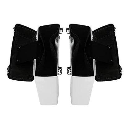 Motorcycle Saddle bags Hard Saddlebags For Harley Touring 1993 (White# / Standard)