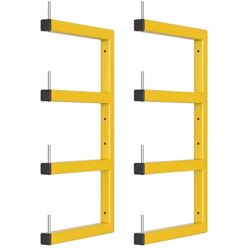 2 Pack Lumber Storage Rack (Yellow / D– 2 Pack, 4-Tier)