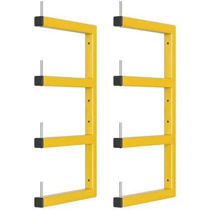 2 Pack Lumber Storage Rack (Yellow / D– 2 Pack, 4-Tier)