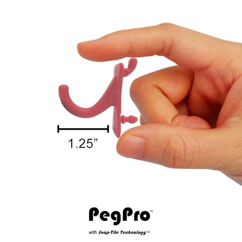PegPro® J Hooks Kit for Standard “Wood Fiber” pegboard (J Hook - 24 Count / Red)