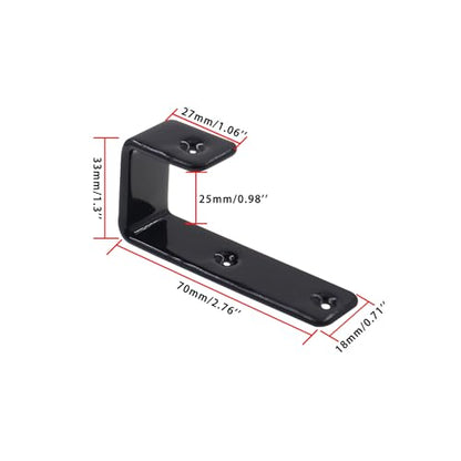 Bunk Bed Ladder Hooks Brackets (Black)