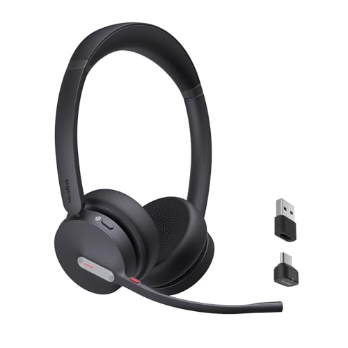 BH70 Teams Bluetooth Headset with Mic for Work (Black (Teams) / Dual (USB-C to A))