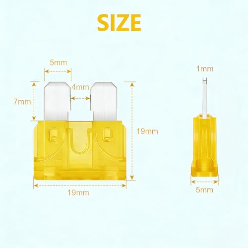 80Pcs) 20 Amp Standard Fuse, 20A Car Blade Fuses for Car/RV/Truck/SUV/Motorcycle/Boat (20A)