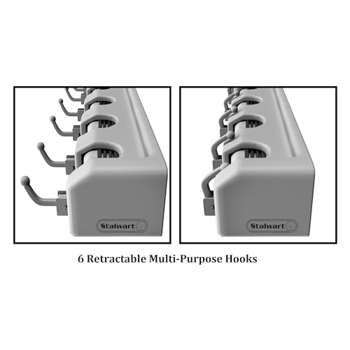 Wall Organizer with Adjustable Slots and Hooks (ONE PACK)