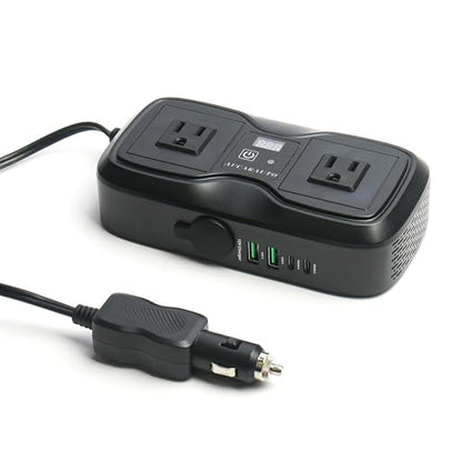 Car Power Inverter DC 12V to 110V AC Car Plug Adapter with AC Outlet (200W)