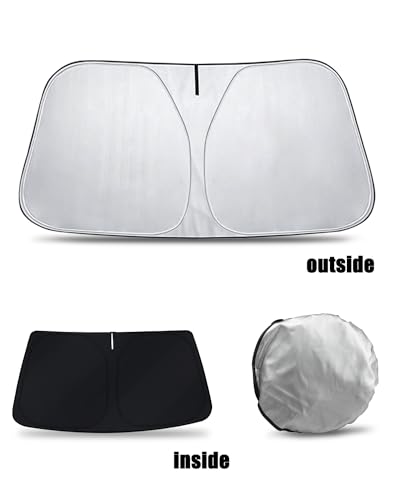 Front Windshield Sun Shade Compatible with GMC Sierra 1500 2500 3500 2019 (for GMC Sierra 2019-2024 - 3 Layer)