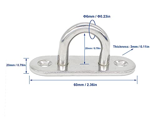 Stainless Steel Ceiling Hooks & Wall Hangers (M6 U Hook)