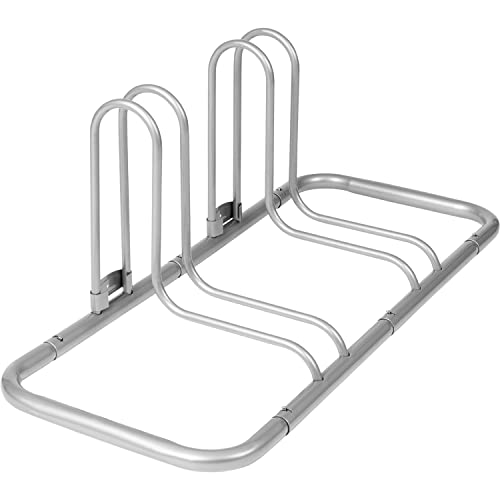 Stash Rack 2 Bike Floor Stand Bicycle Storage Organizer (Grey / 2 Bike)