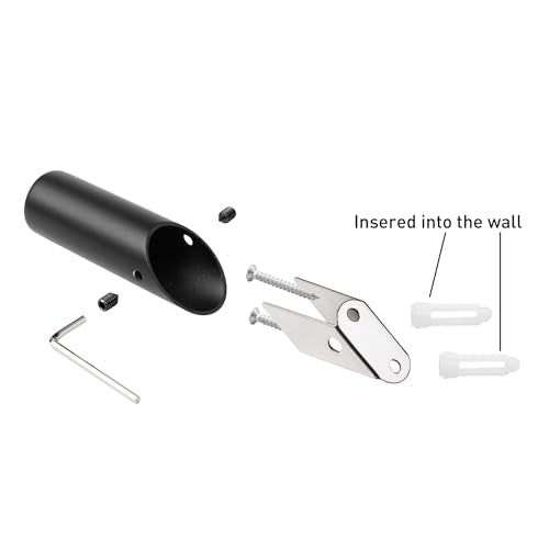 Black Wall Hooks (Black-Round / 6 Pack)