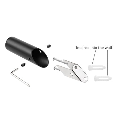 Black Wall Hooks (Black-Round / 6 Pack)