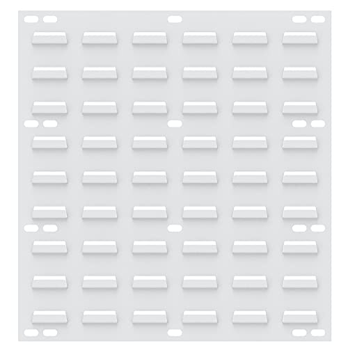 30618 Louvered Steel Wall Mount Panel Garage Organizer for Hanging AkroBin Storage Bins (White / 18-Inch W x 19-Inch H)