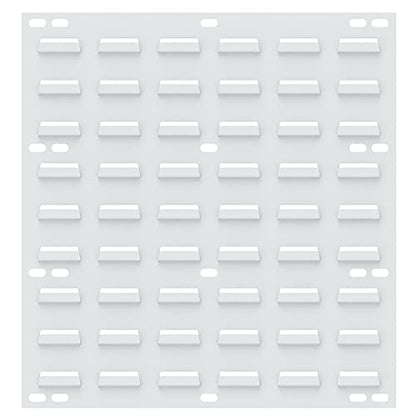 30618 Louvered Steel Wall Mount Panel Garage Organizer for Hanging AkroBin Storage Bins (White / 18-Inch W x 19-Inch H)