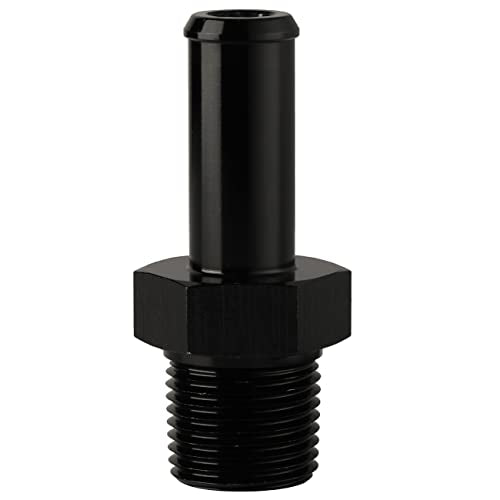 3 8 NPT Male to 1 (3/8 NPT to 1/2 Barb / Black - Straight)