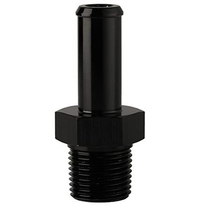 3 8 NPT Male to 1 (3/8 NPT to 1/2 Barb / Black - Straight)