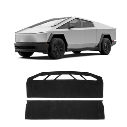 Black Dash Cover for Tesla Cybertruck 2024 2025 2026 Polyester Dashboard Cover Non (Cybertruck 24-26(Black))