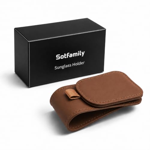 Magnetic Sunglass Holder for Car Visor (Brown)