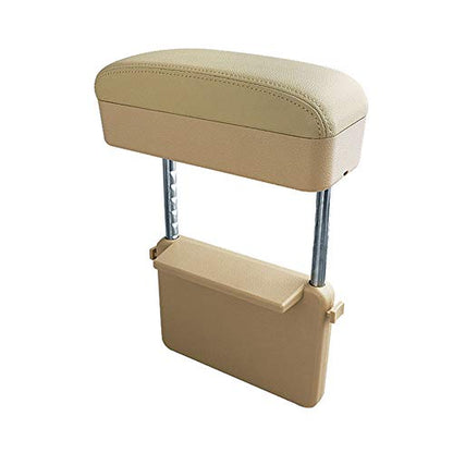 Car Armrest Box Adjustable Pad Refit Car Central Lift Armres Storage Organizer Box Arm Rest (Beige)